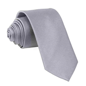 Grosgrain Solid Grey Tie