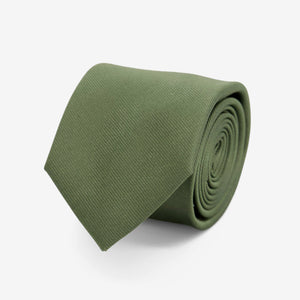 Grosgrain Solid Olive Tie