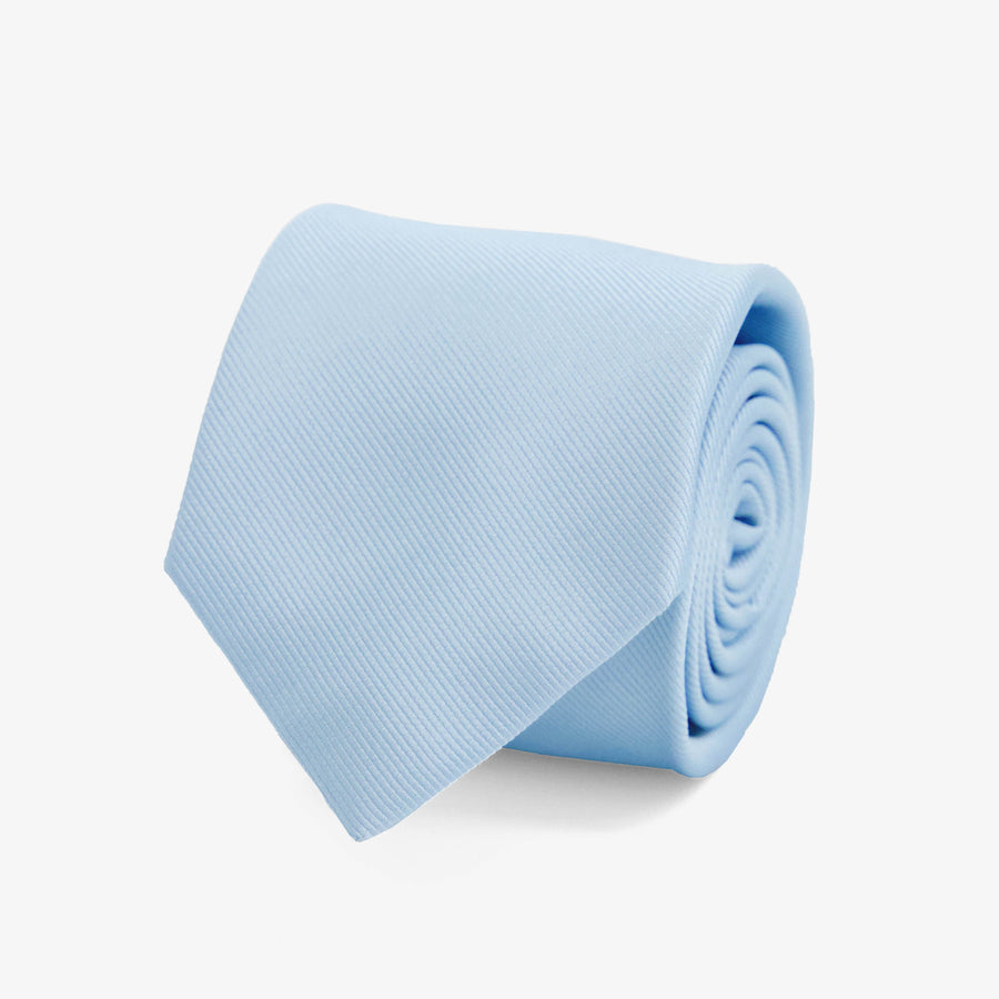 Grosgrain Solid Icy Blue Tie | Silk Ties | Tie Bar