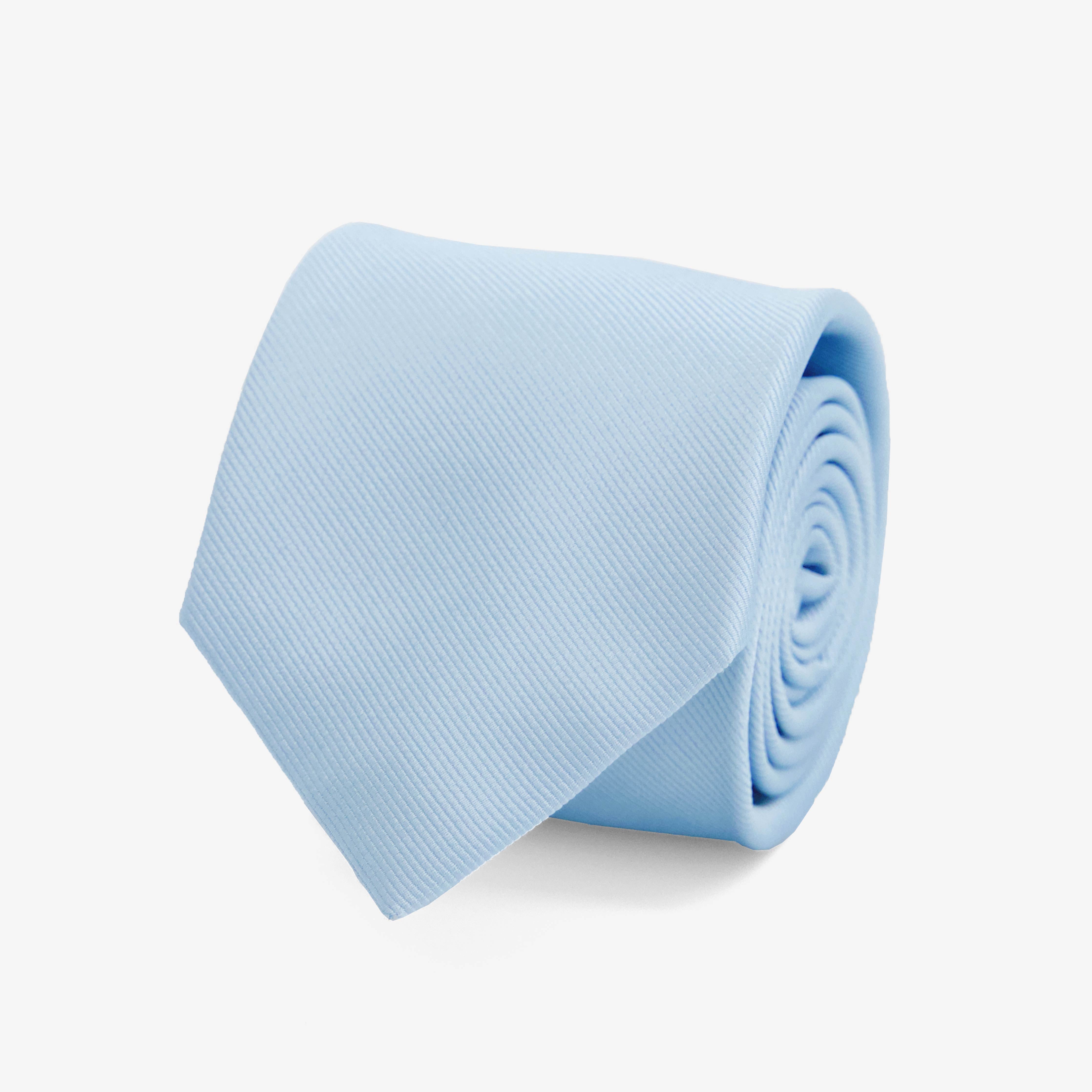 Grosgrain Solid Icy Blue Tie | Silk Ties | Tie Bar