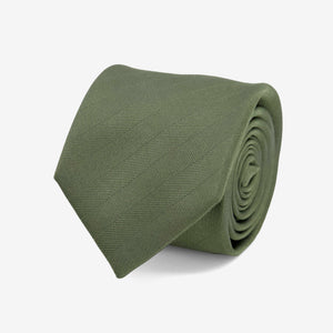 Herringbone Vow Olive Tie