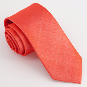 Herringbone Vow Persimmon Tie