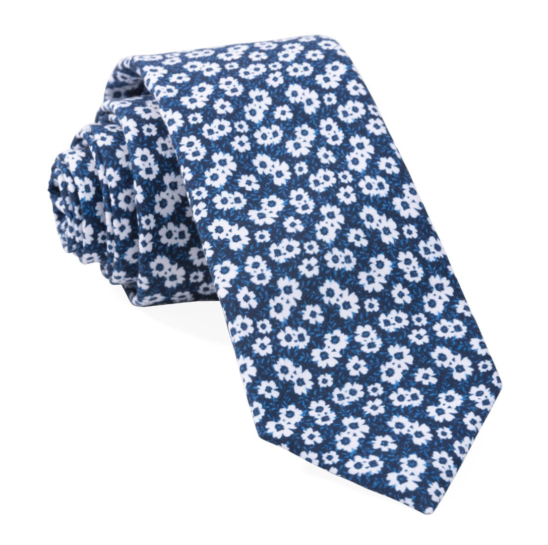 Buy Bar III men leaf print neck tie navy white Online