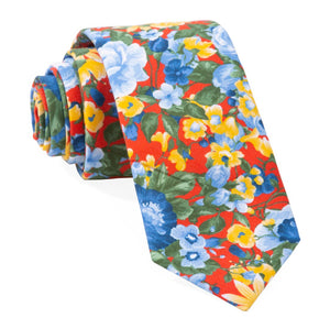 Roam Floral Red Tie