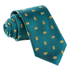 Avocados Green Teal Tie