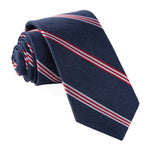 Topside Stripe Navy Tie | Linen Ties | Tie Bar