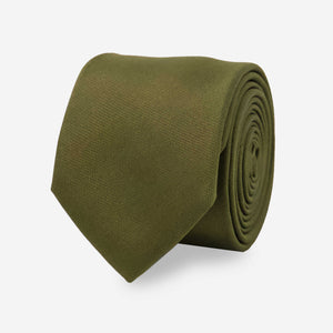 Mumu Weddings - Desert Solid Rich Olive Tie