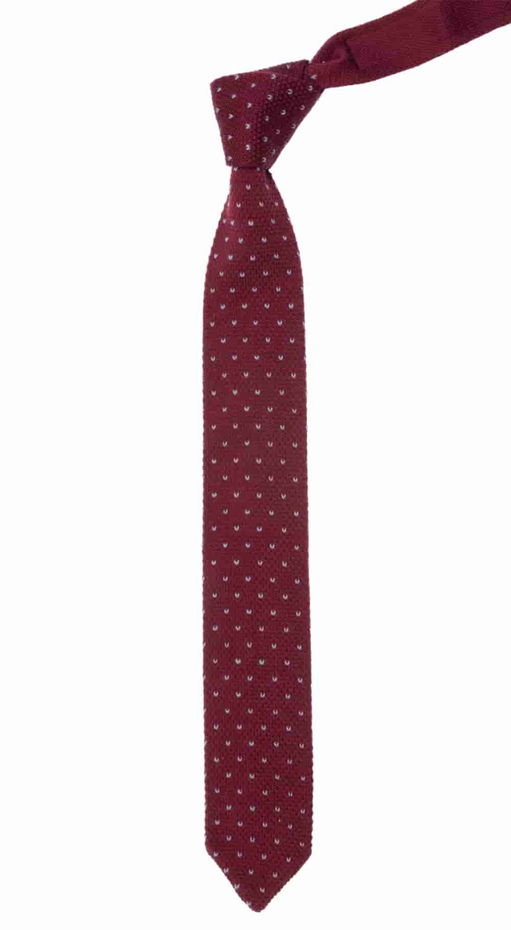 Birdseye Knit Burgundy Tie | Wool Knit Ties | Tie Bar