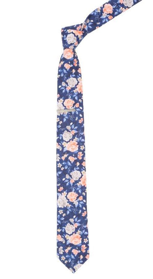 Gardenia Blooms Navy Tie alternated image 1