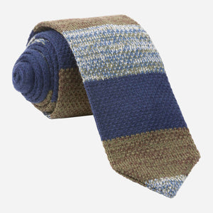 Striped Sweater Knit Olive Tie featured image