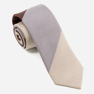 The Mega Stripe Beige Tie