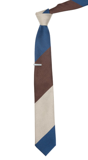 The Mega Stripe Brown Tie alternated image 1