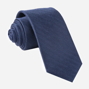 Alleavitch Herringbone Navy Tie featured image