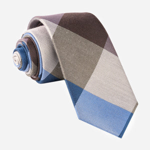 Rohrer Plaid Chocolate Brown Tie