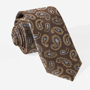 Cooper Paisley Chocolate Brown Tie