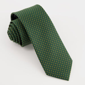 Micro Pin Dot Hunter Green Tie