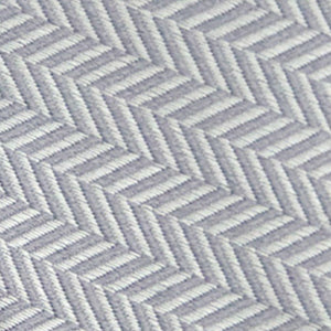 Solid Wool Herringbone Silver Tie alternated image 2