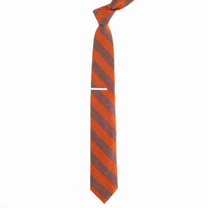 Textured Double Stripe Rust Tie alternated image 1