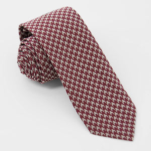 Royal Houndstooth Burgundy Tie featured image