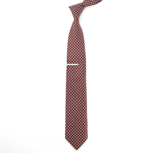 Royal Houndstooth Burgundy Tie alternated image 1