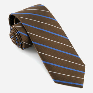 Bali Repeat Stripe Chocolate Brown Tie featured image