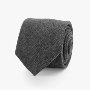 Pebble Solid Charcoal Tie