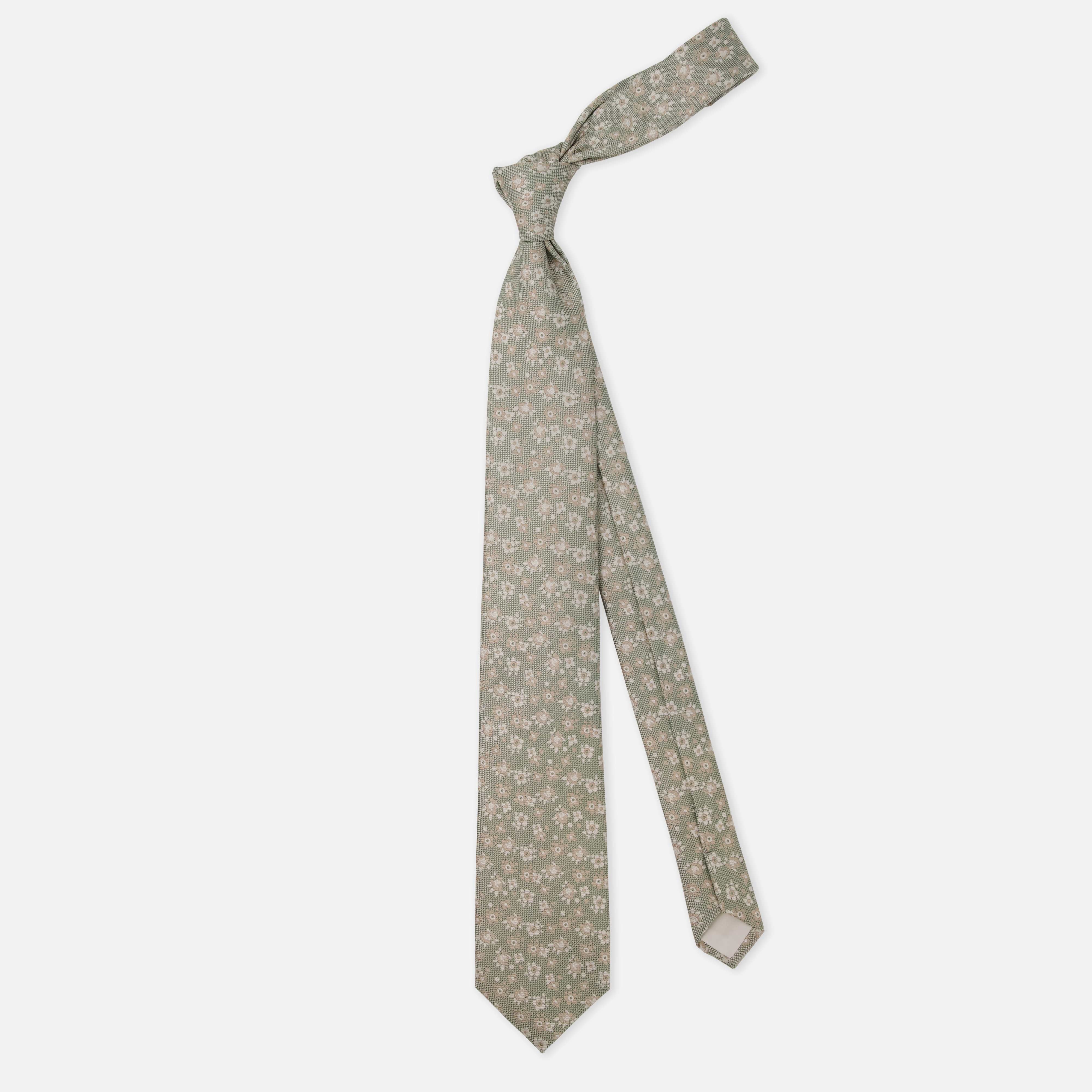 Beige GG Bees Silk Tie