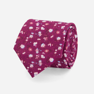 Ditzy Daisies Burgundy Tie featured image
