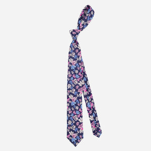 Tossed Lillies Navy Tie alternated image 1