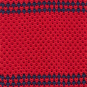Double Stripe Knit Red Tie alternated image 2