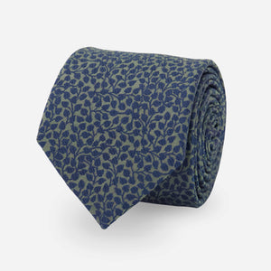 Vine Floral Navy Tie