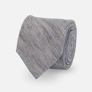 Solid Slub Linen Blue Tie featured image