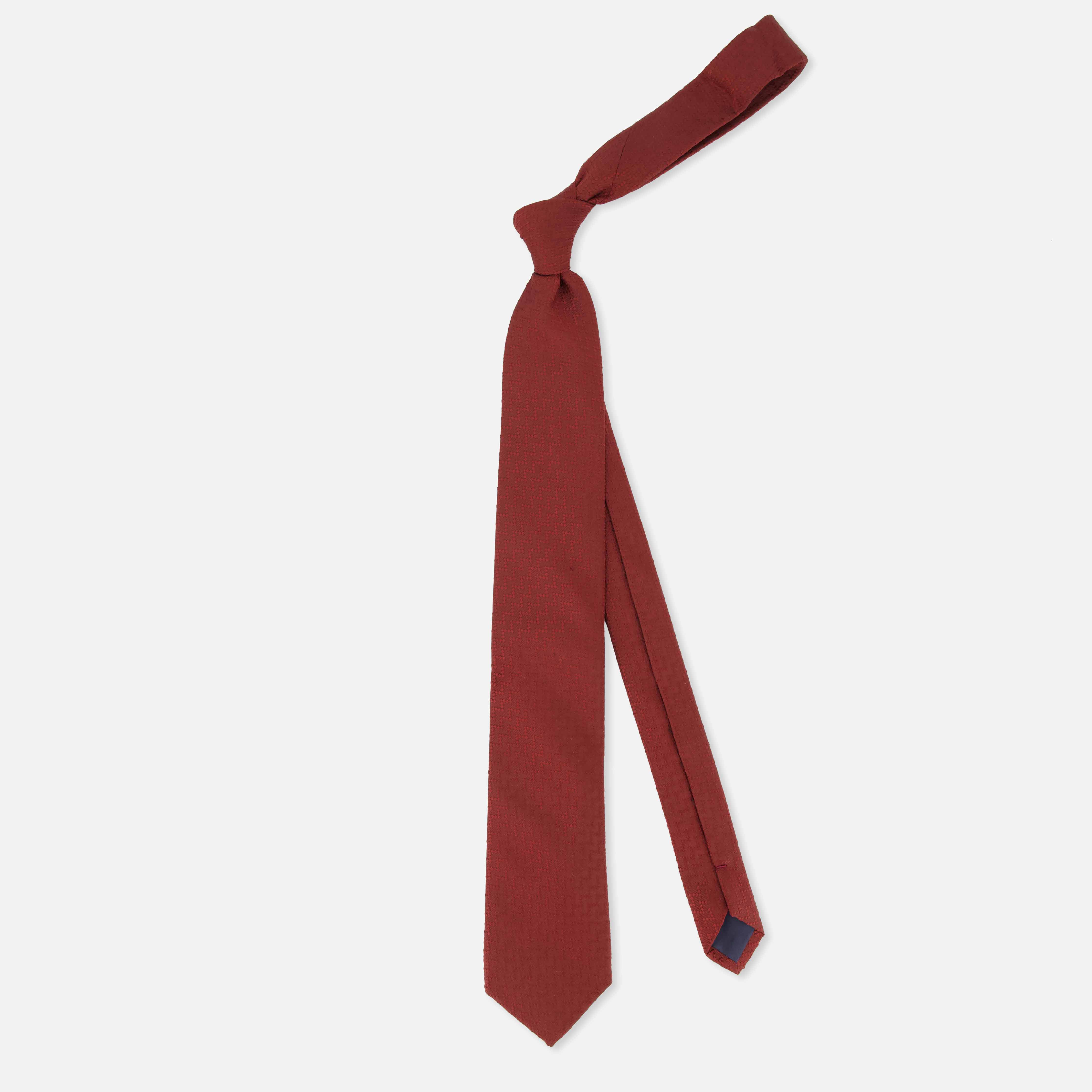 Sovereign Grade 50oz Burgundy Horizontal Solid Twill Silk Tie