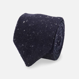 Flecked Solid Knit Navy Tie featured image