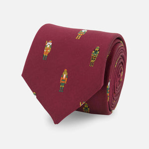 Nutcracker Parade Burgundy Tie