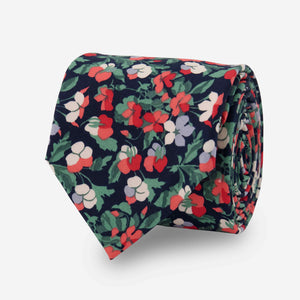 Sarah Floral Coral Tie