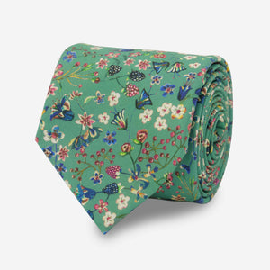 Donna Leigh Floral Jade Tie