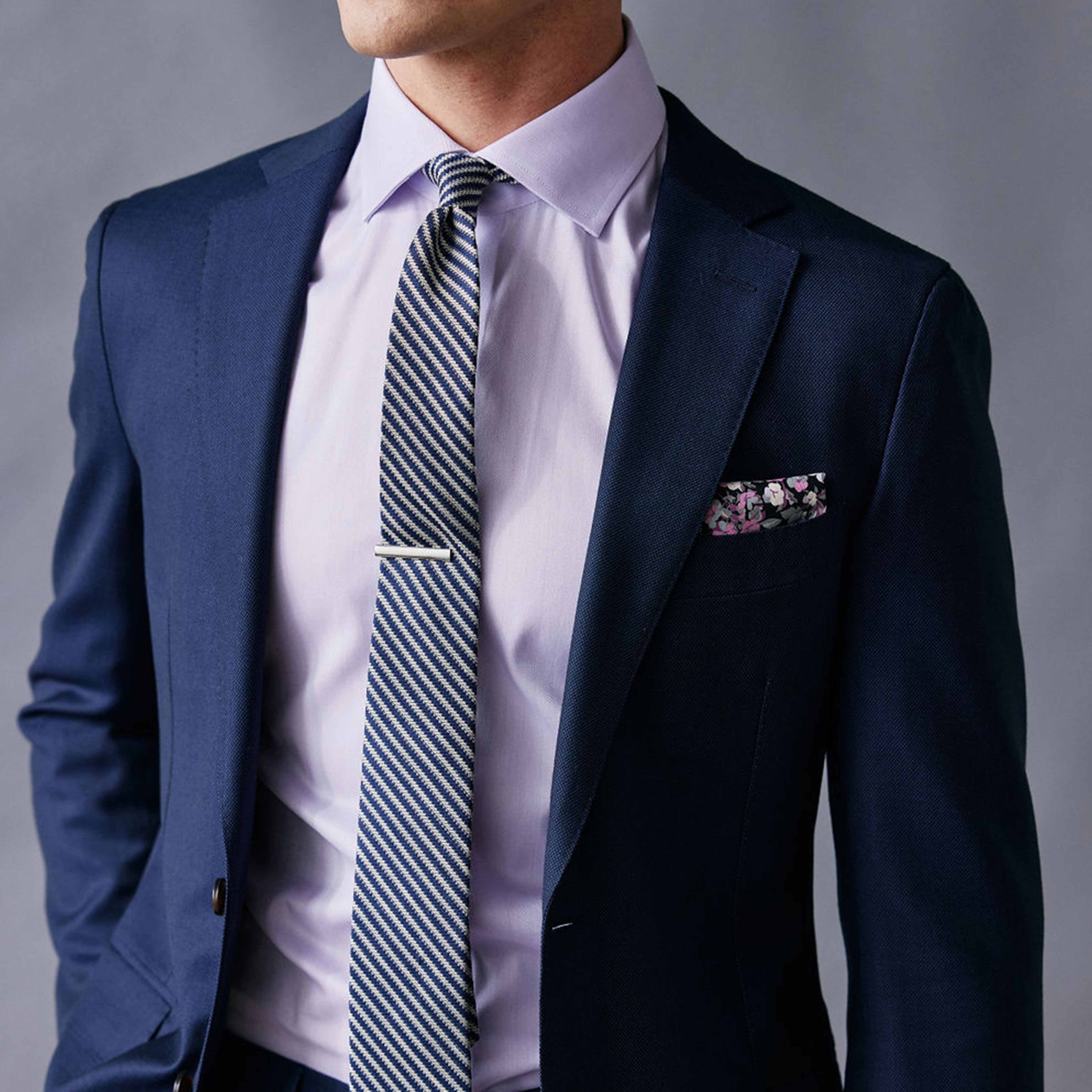 Men's Blue Linen Ties | Tie Bar