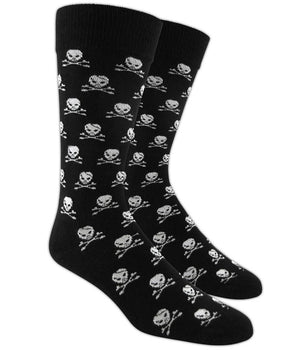 Skull And Crossbones Black Dress Socks featured image
