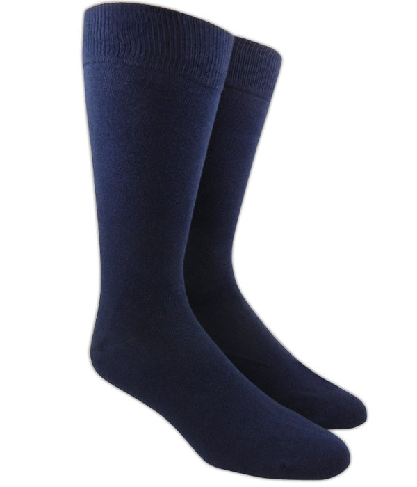 Solid Navy Dress Socks | Cotton Socks | Tie Bar