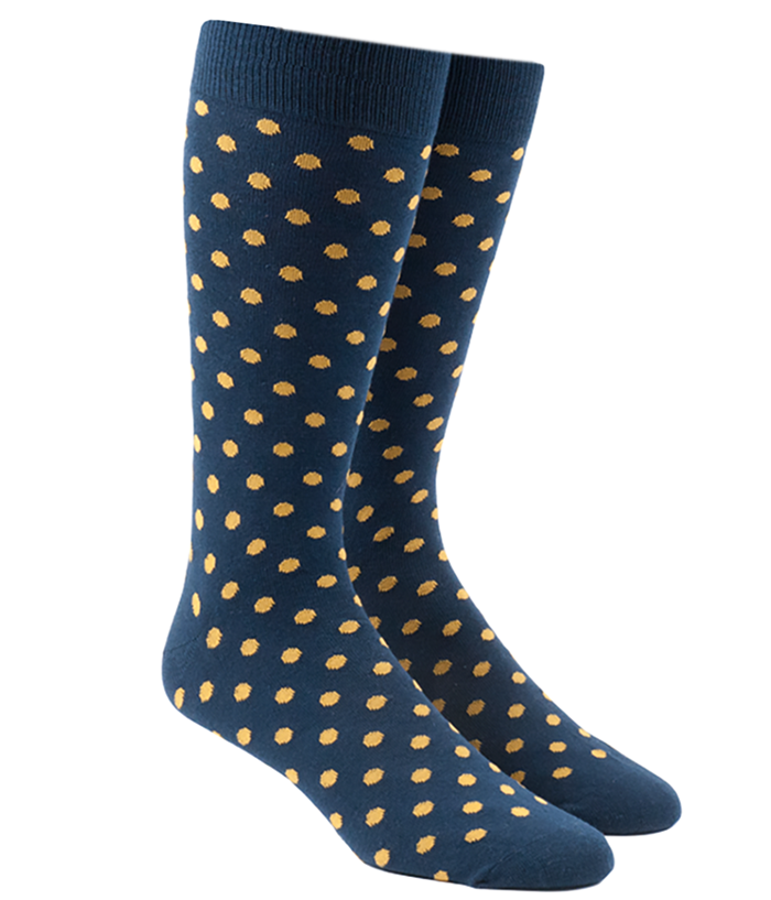 Circuit Dots Gold Dress Socks | Cotton Socks | Tie Bar
