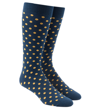 Circuit Dots Gold Dress Socks