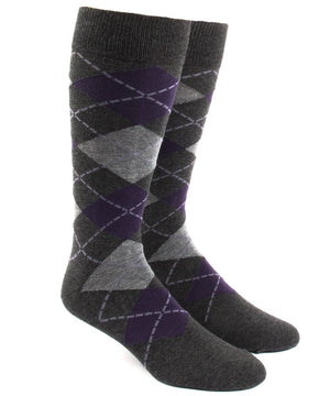 Argyle Charcoal Dress Socks featured image
