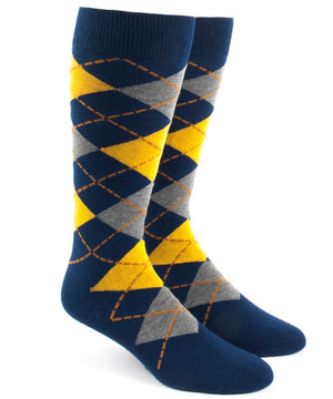 Argyle Yellow Dress Socks