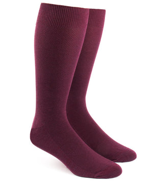 Solid Texture Burgundy Dress Socks featured image