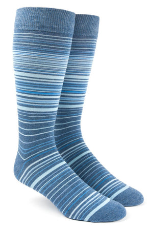 Multistripe Blue Dress Socks | Cotton Socks | Tie Bar