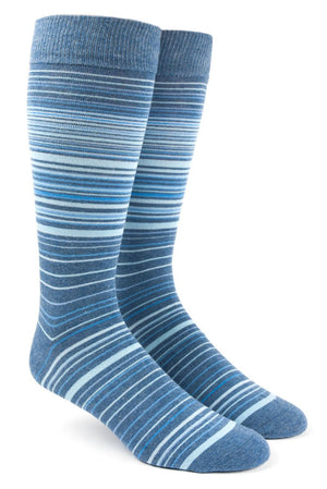 Multistripe Blue Dress Socks