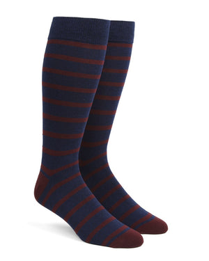Trad Stripe Burgundy Dress Socks featured image