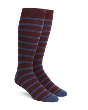 Trad Stripe Wine Dress Socks featured image