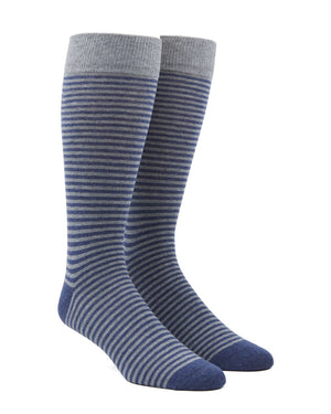 Thin Stripes Navy Dress Socks